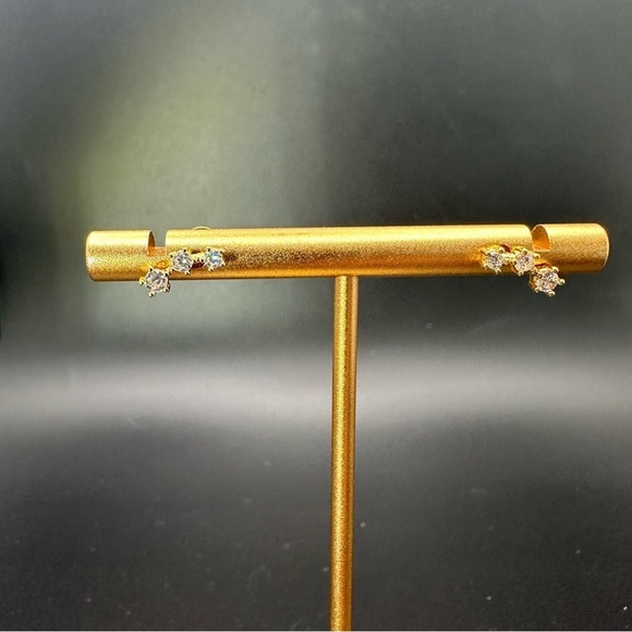 925 Sterling Silver Hypoallergenic 14K gold plated star - Picture 9 of 12